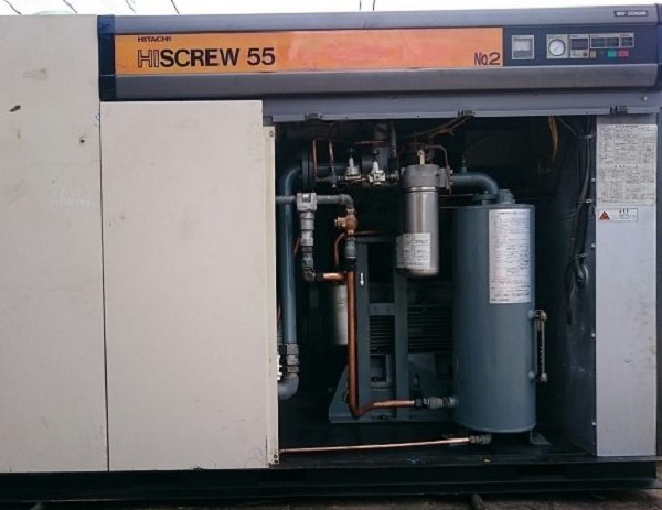 Máy nén khí trục vít cũ Hitachi Hiscrew 55kw (seri 2000) Inverter